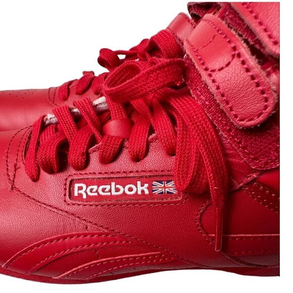 Reebok Women’s Freestyle Hi M43399 Red High Top Sneakers Size 7.5 Retro - Picture 8 of 12
